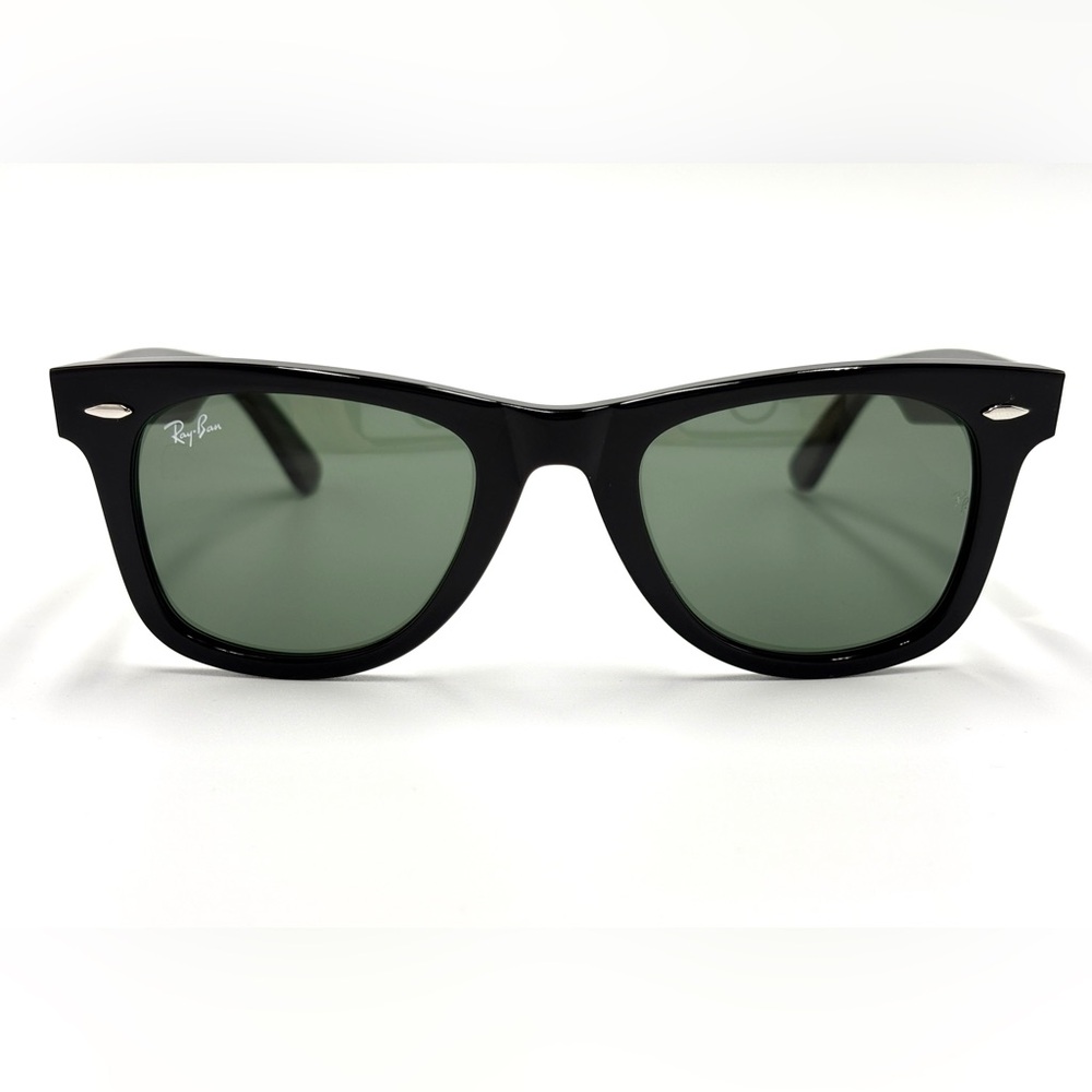 Rb2140 Ray-Ban Classic Sunglasses 54 mm 54-150 901 Black w Green G-15 Lens w/Box - Picture 4 of 12